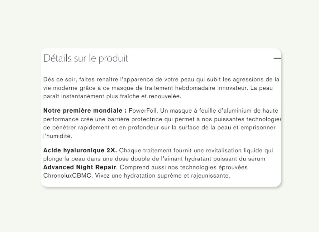 Asset 1 100, Laboratoire cosmétique Maroc
