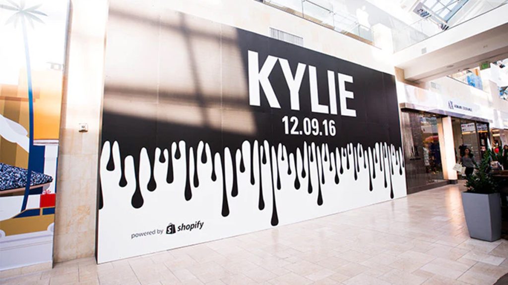 kylie jenner popup exterior | Carmel Cosmetics Labs