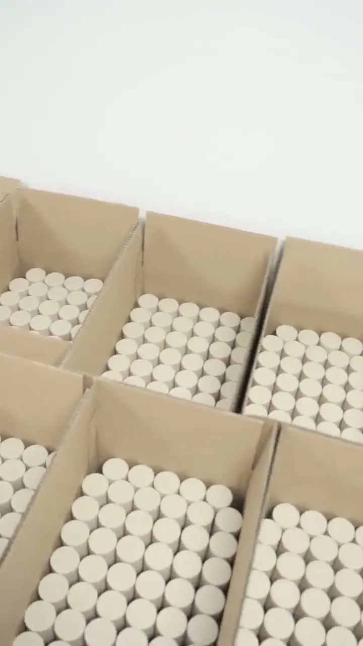 Cartons filled with finished bottles at the Carmel factory