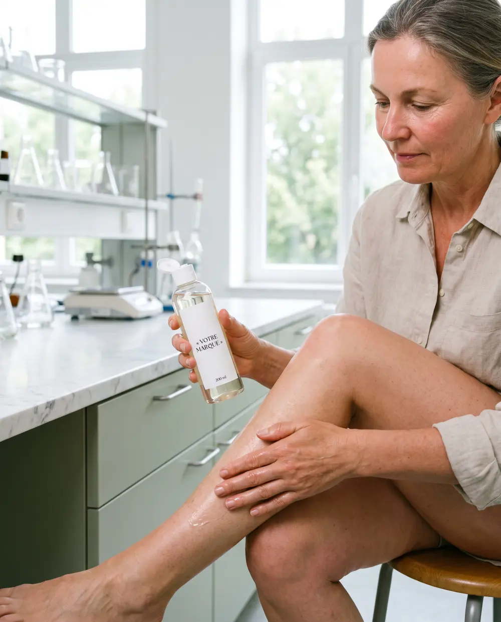huile massage jambes cypres marque blanche carmel | Carmel Cosmetics Labs
