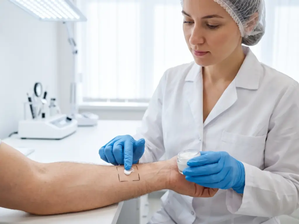 Test de tolérance cutanée d'une crème dermocosmétique dans un laboratoire d'essais