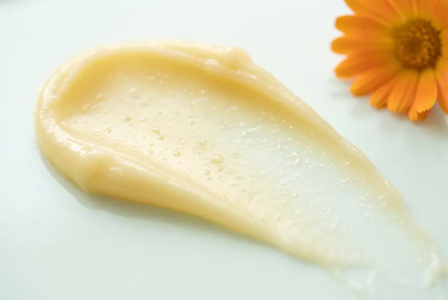 Close-up of castor and mango multi-purpose balm texture