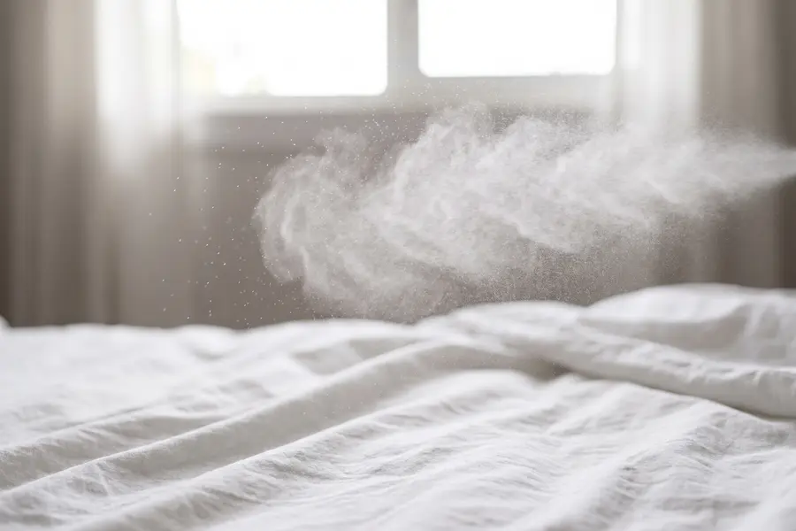 Texture brume d'intérieur et textile en gros plan