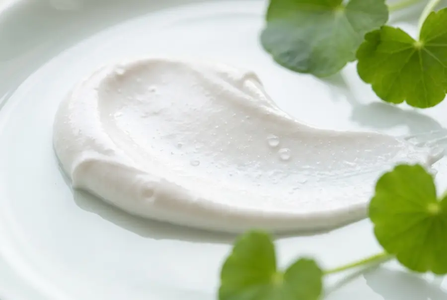 Texture crème de change à l'oxyde de zinc en gros plan