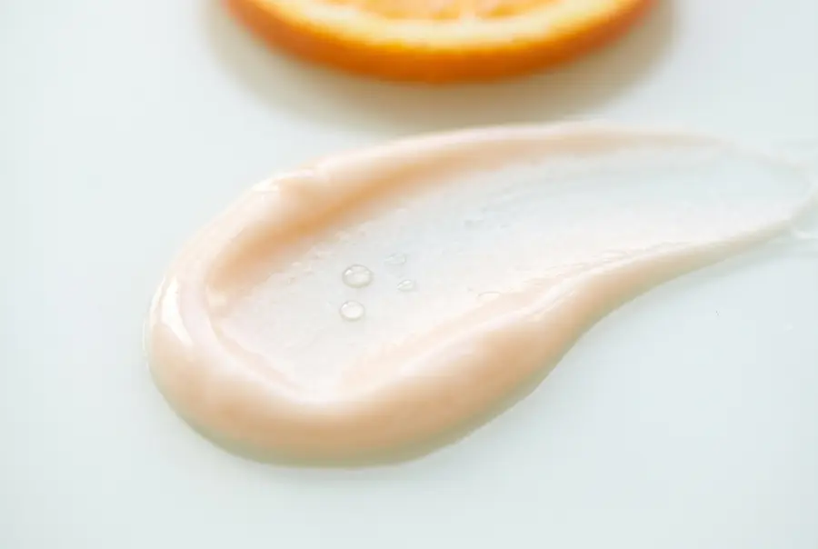 Close-up of vitamin C radiance body cream texture