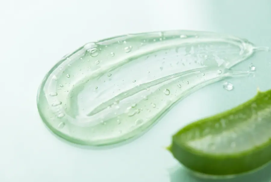 Texture gel aloe vera en gros plan