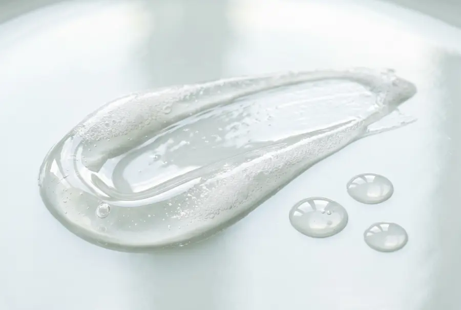 Texture gel nettoyant exfoliant aux aha en gros plan