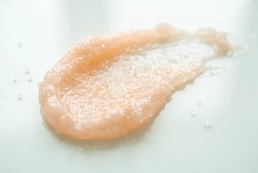 Texture gommage lèvres au sucre en gros plan