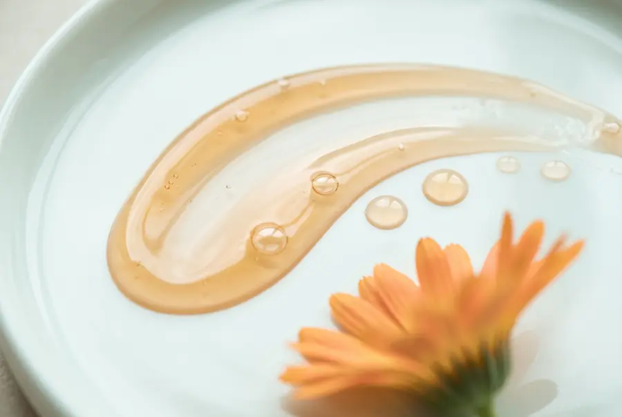 Texture huile de massage après l'effort en gros plan