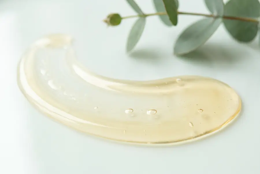 Close-up of professional massage oil texture