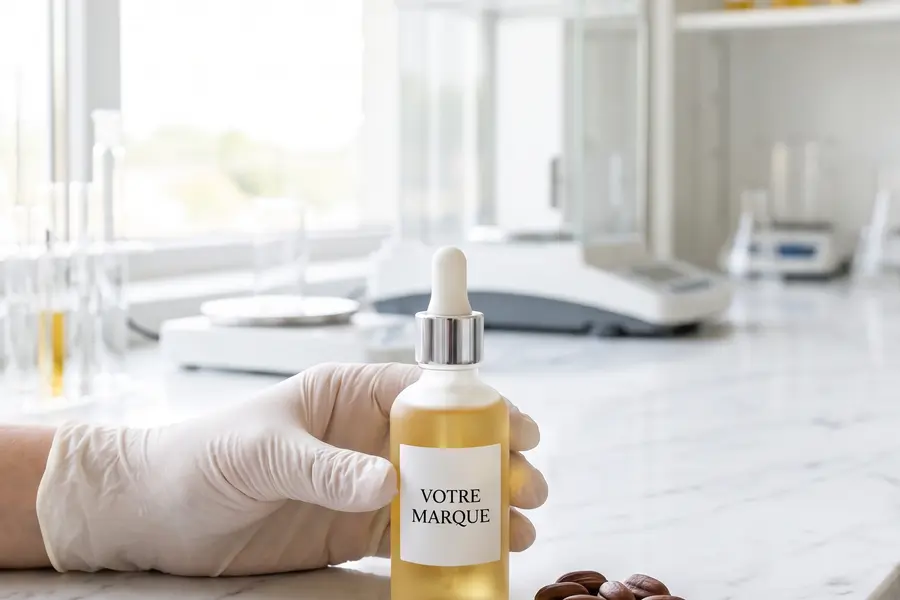 Textura del aceite de jojoba en primer plano