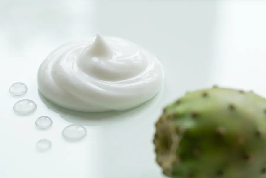 Texture masque capillaire hydratant acide hyaluronique et karité en gros plan