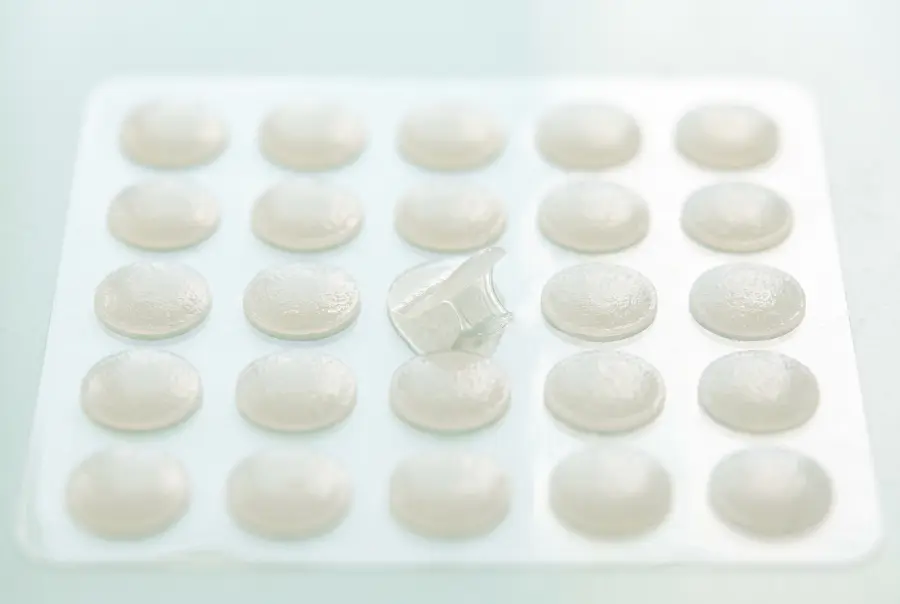 Texture patchs anti-imperfections en gros plan